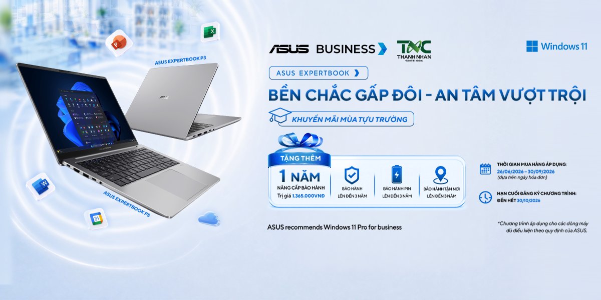 [ASUS EXPERTBOOK] BỀN CHẮC GẤP ĐÔI – AN TÂM VƯỢT TRỘI