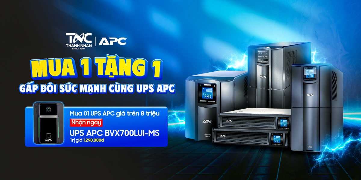 MUA 1 TẶNG 1 – GẤP ĐÔI SỨC MẠNH CÙNG UPS APC