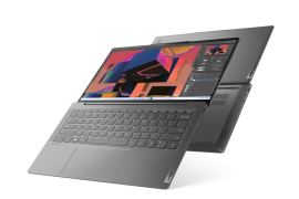 Laptop Lenovo Yoga Slim 6 với CPU AMD Ryzen 7000 series và đầu nối USB4