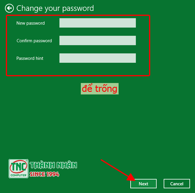 cách đổi mật khẩu laptop