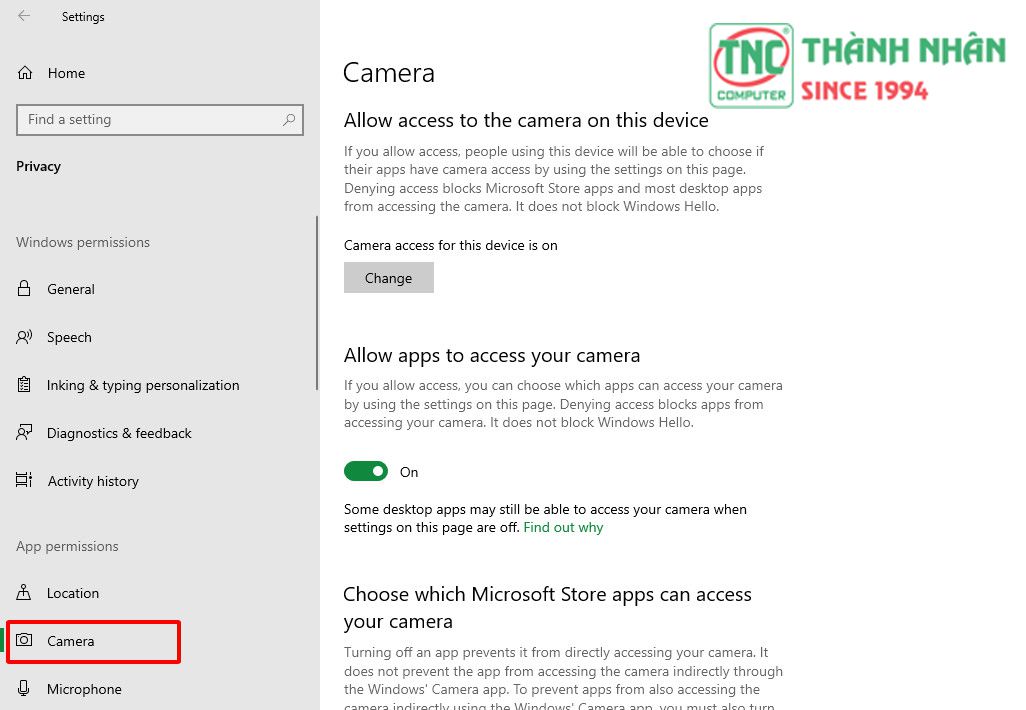 cách khắc phục camera trước bị lỗi trên laptop