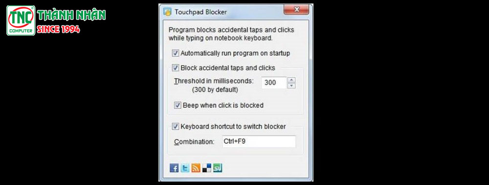 Dùng phần mềm Touchpad Blocker