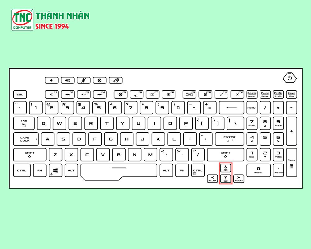 cách bật đèn bàn phím laptop asus core i3