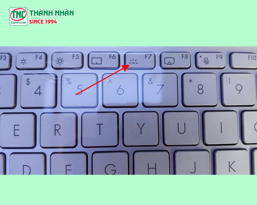 bật đèn bàn phím laptop asus zenbook