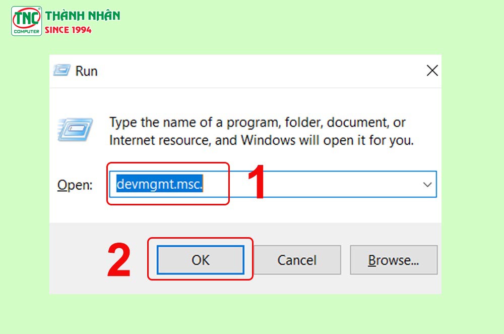 Tiến hành mở Device Manager
