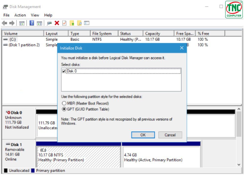 Lỗi ổ cứng SSD không định dạng 