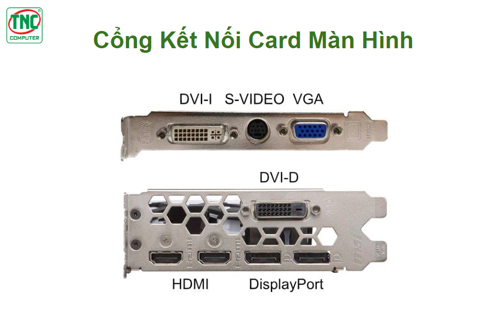 Các cổng kết nối xuất hình ra từ card đồ họa