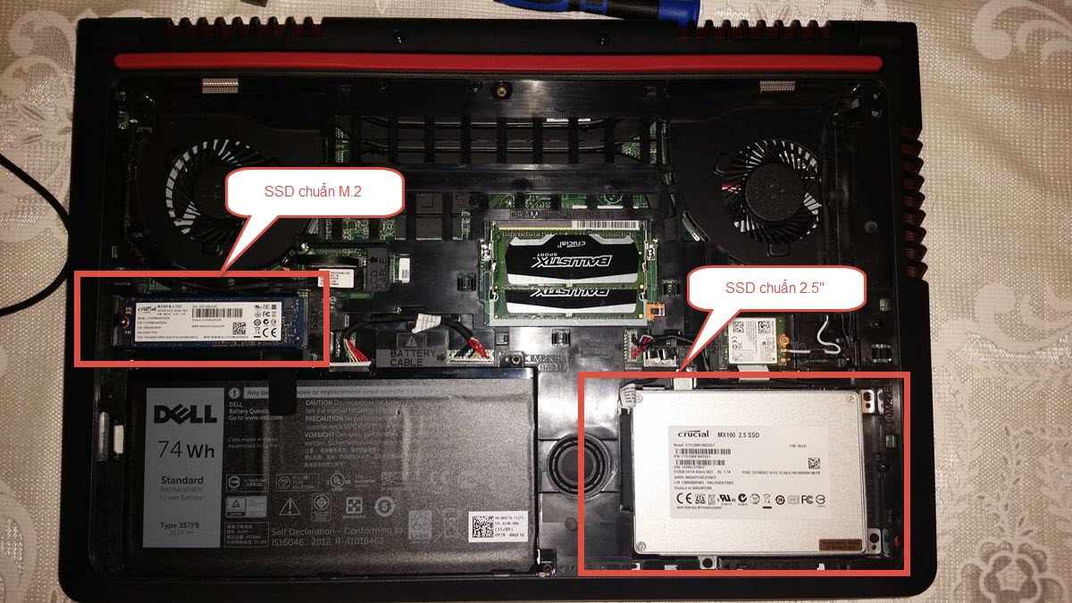 minup nang cap ssd laptop