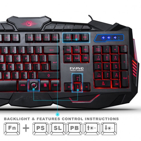 Combo bàn phím + chuột MARVO KM400+G1