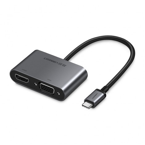 Cáp chuyển USB Type C To VGA+HDMI 4k Ugreen 50505 