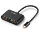 CABLE  USB-C To HDMI và VGA Ugreen (50318) dài 25cm