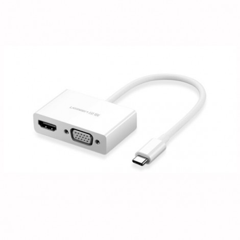 Cáp chuyển đổi USB Type-C to HDMI và VGA 4K x 2K Ugreen 30843