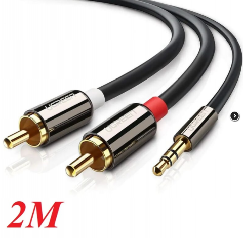Cáp Audio 3,5mm ra 2 đầu RCA dài 2m Ugreen ...