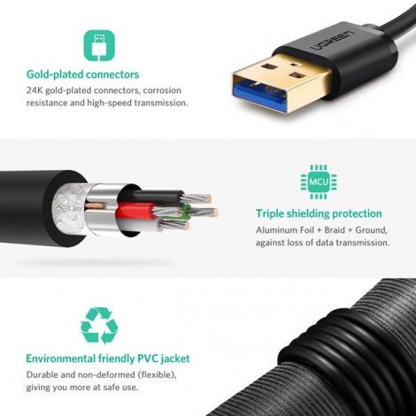 Cable USB 3.0 Ugreen 10371