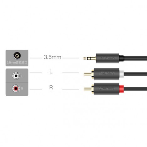 Cáp chuyển đổi audio 3.5 sang AV dài 10m Ugreen 10514