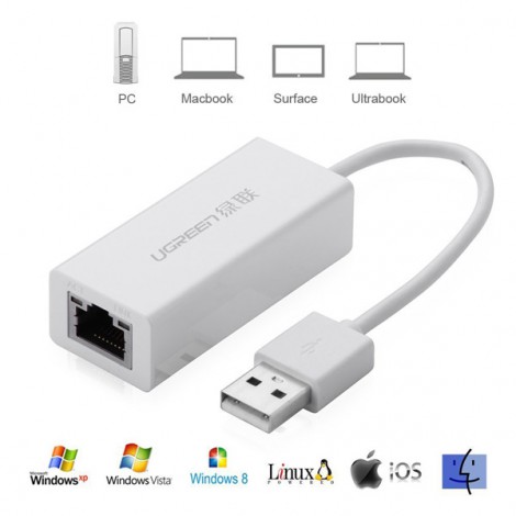 Bộ chuyển đổi USB 2.0 ra LAN Ugreen 20253