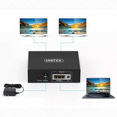 Bộ chia HDMI 1 ra 2 Unitek Y5183A