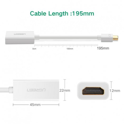 Cáp chuyển đổi Mini DisplayPort sang HDMI Ugreen 10460