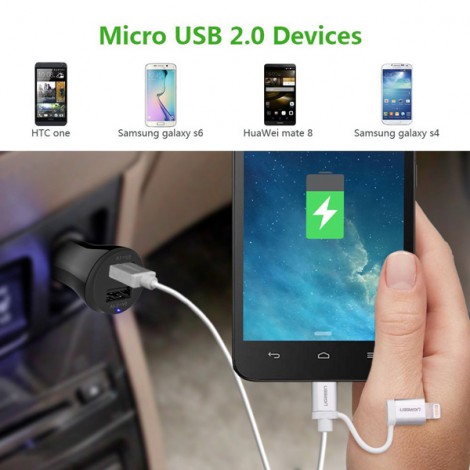 Cable USB sang 2 đầu Micro USB Ugreen 20749