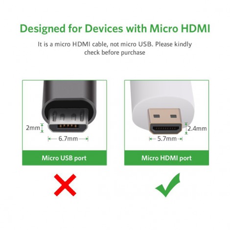 Cable chuyển Micro HDMI sang HDMI & VGA Ugreen 30354