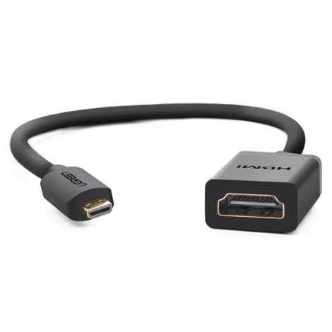 Cáp chuyển đổi Micro HDMI to HDMI Female dài 20cm Ugreen 20134