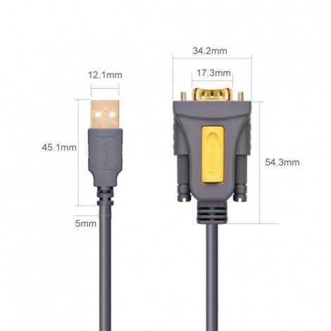 Cable USB 2.0 sang RS232 (COM) Ugreen 20222