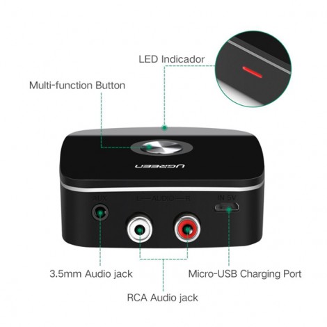 Thiết bị nhận Bluetooth 4.1 Music Receiver Ugreen (30445)