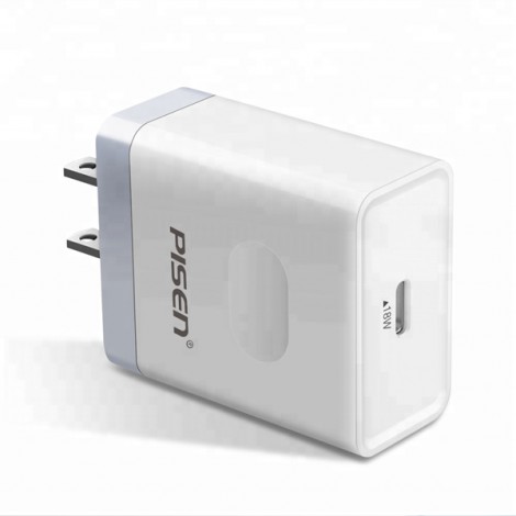 Cốc sạc Pisen Type-C PD Wall Charger (Type-C PD3.0 18W) TS-C091