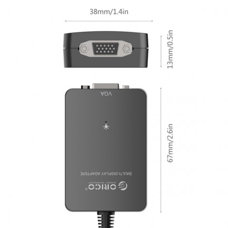 Bộ chuyển USB 3.0 sang VGA Orico DU3V