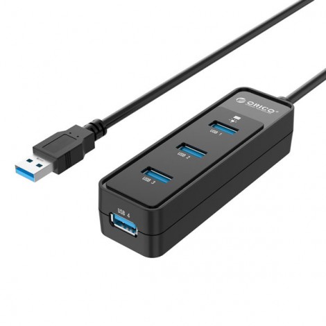 Bộ chia USB Hub 4 cổng USB 3.0, Đen,ORICO W5PH4-U3-BK