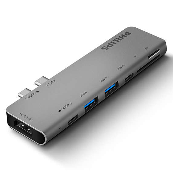 Hub 2 Type-C 3.1 ->2 USB 3.0+SD+TF+Type-C ...