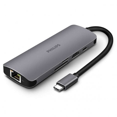 Hub Type C 3.1->USB3.0*3 +HDMI +SD+RJ45 + Type-C Philips DLK5518C/94