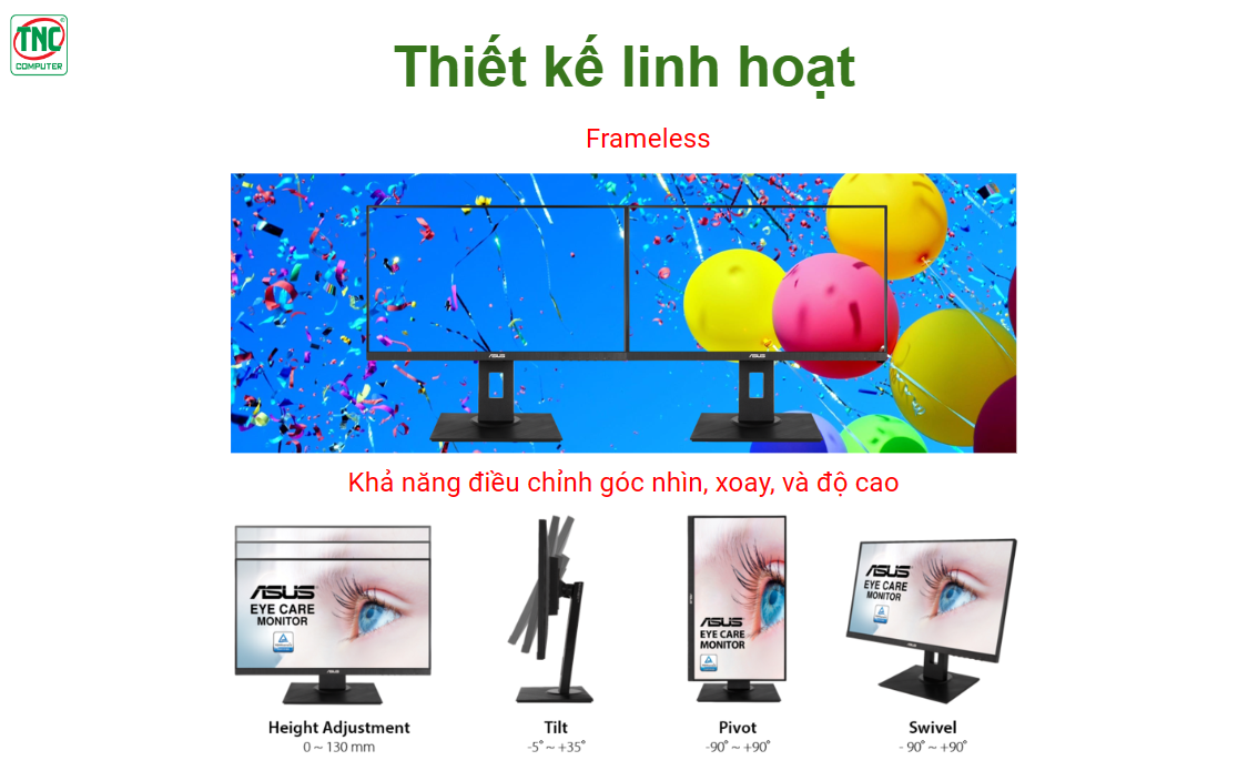 Thiết Kế Frameless của Màn Hình VA24DQLB