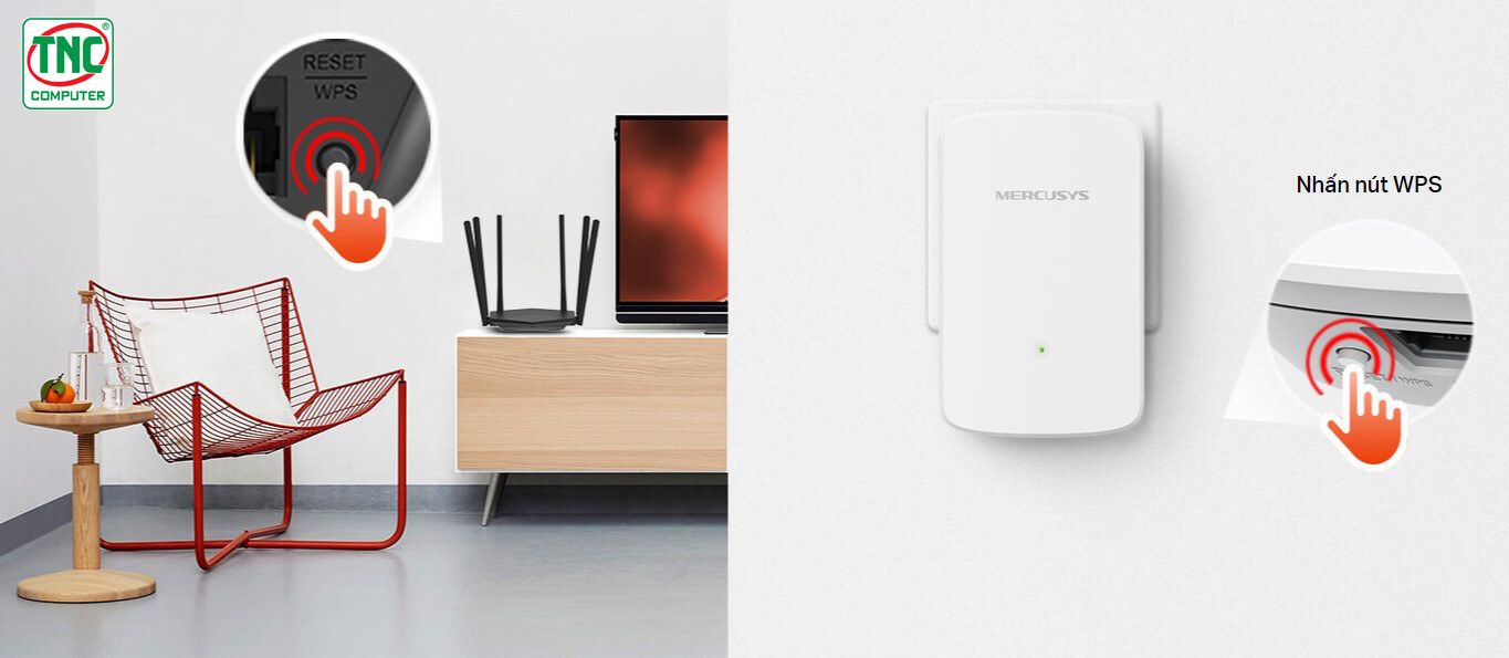 Bộ Mở Rộng Sóng Wifi Mercusys ME10 dễ dàng thiết lập