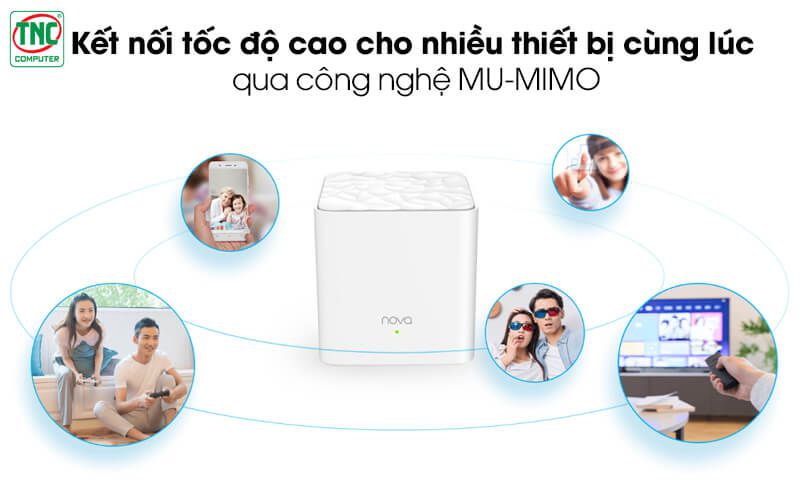 Router Wifi Mesh TENDA Nova MW3 sở hữu công nghệ MU-MIMO