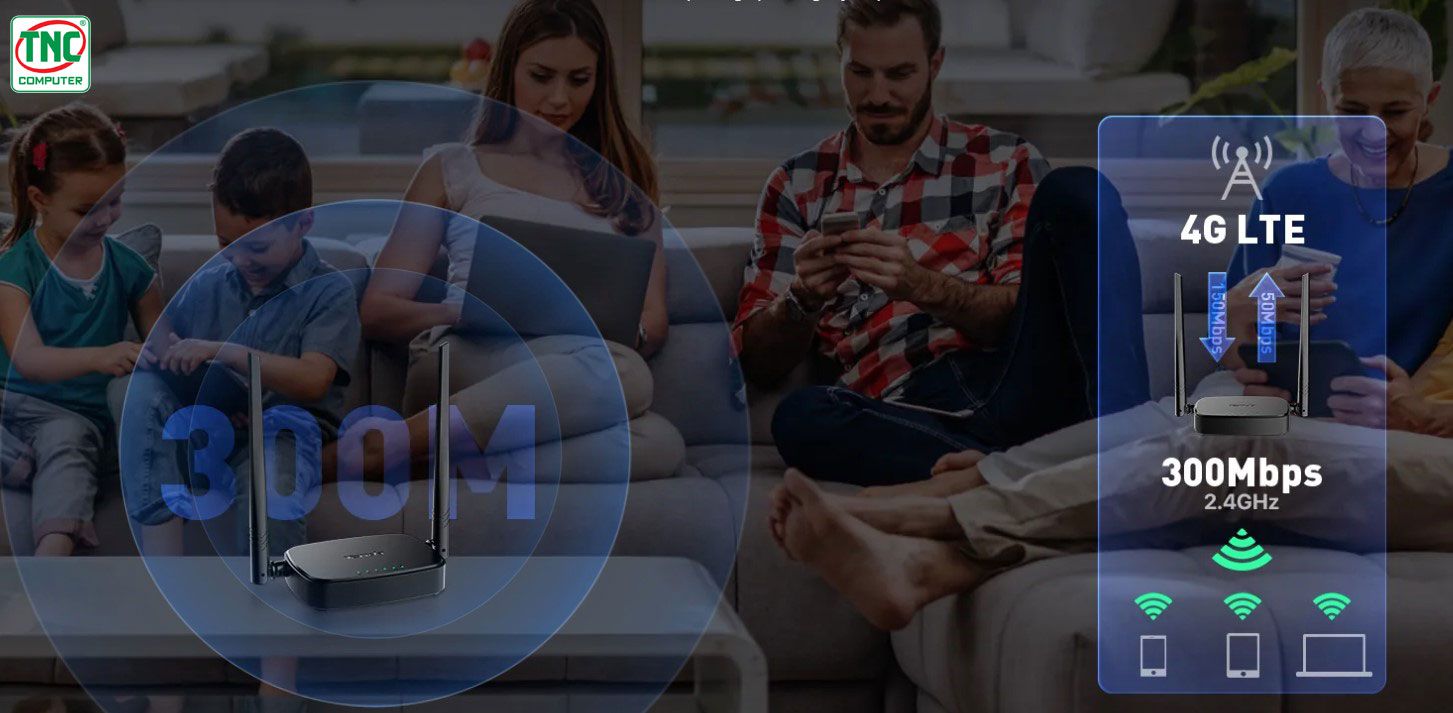 Router Wifi Tenda 4G05 sở hữu tốc độ Wifi siêu mạnh