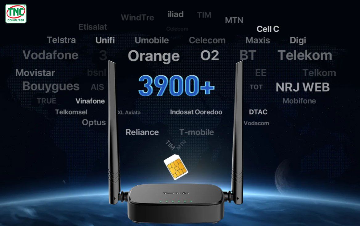 Router Wifi Tenda 4G05 tương thích với nhiều dòng SIM