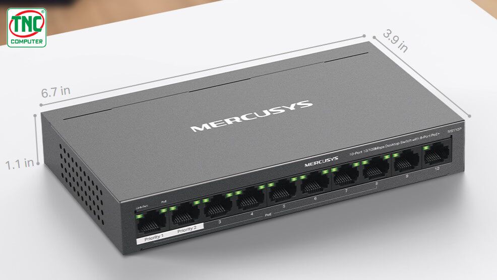 Switch PoE+ Mercusys MS110P 