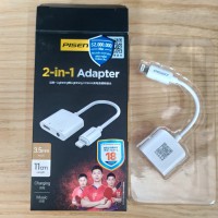 Đầu chuyển Pisen 2-in-1 (Charging, Music, lightning+3.5mm ) ...