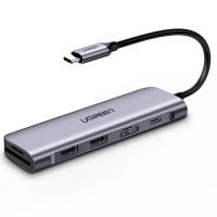 HUB USB-C to HDMI, 2 USB 3.0 + SD/TF Sạc ngược USB-C Ugreen ...