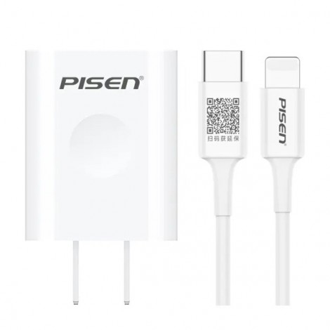 Củ sạc + Cable PISEN Quick Type-C Wall Charger PD 18W (Lightning) TS-C118(Lightning)