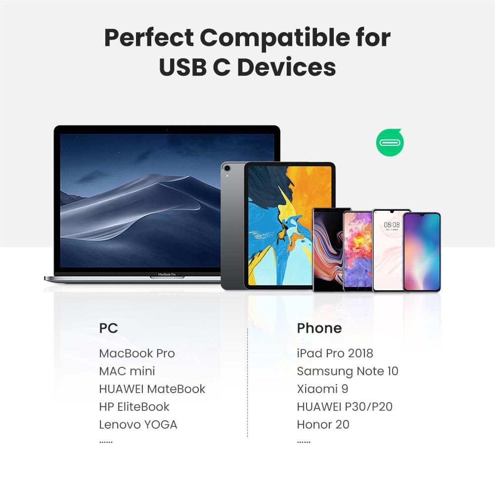 Đầu đọc thẻ nhớ UGREEN USB-C to SD+TF 4.0 60724