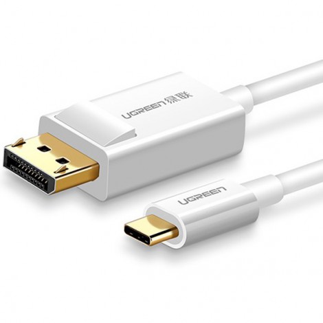 Cáp Chuyển USB Type C to Displayport 4K Dài 1,5m Ugreen 40420 (Trắng)