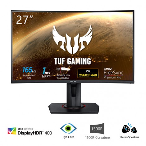 Màn hình LCD ASUS TUF GAMING VG27WQ (27 inch/ 2560 x 1440/ 400 cd/m2/ 1ms/ 144Hz/ Curved)