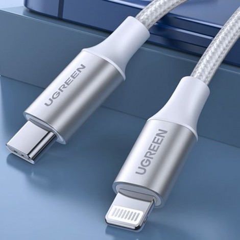 Cable sạc USB Type C to Lightning 3A 36W Ugreen 70523 Dài 1m (vỏ nhôm)