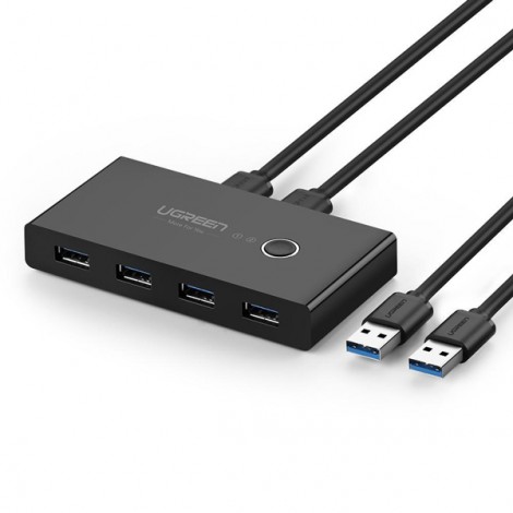 Thiết bị chia sẽ 4 cổng USB 3.0 cho 2 máy tính Ugreen 30768