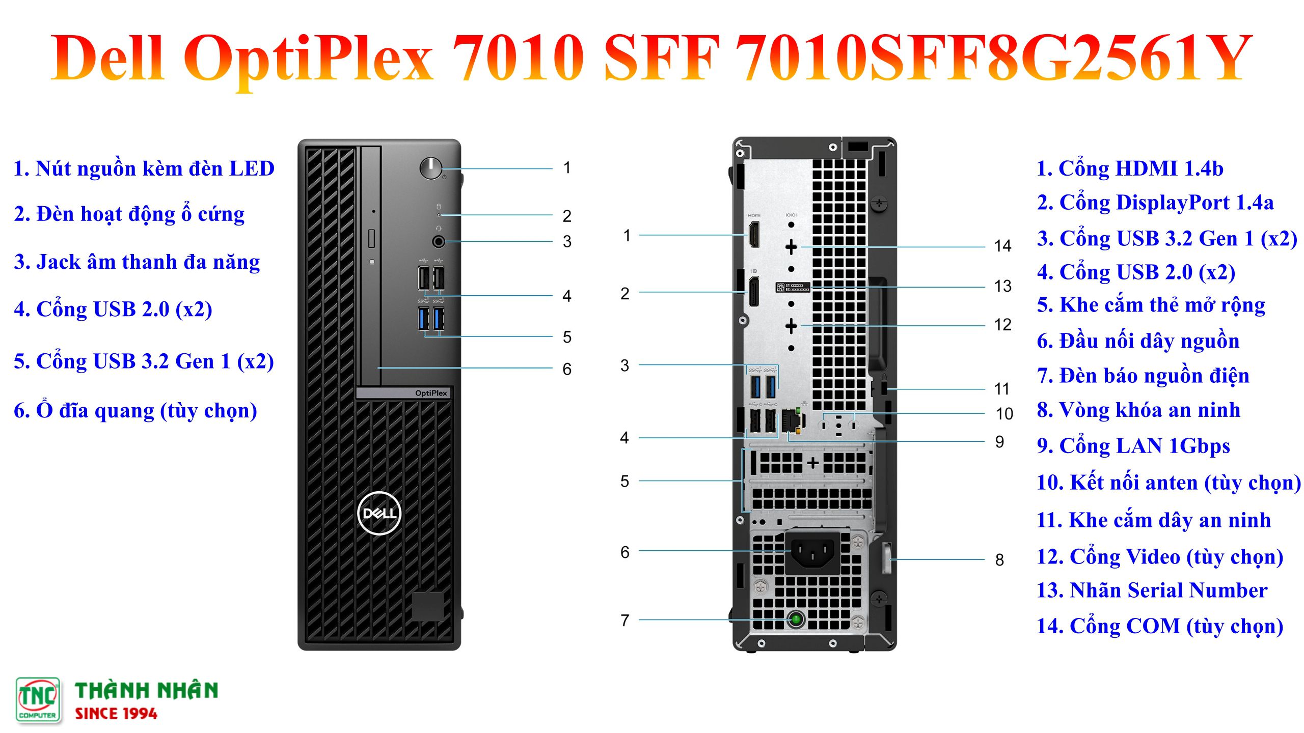 Máy bộ Dell OptiPlex 7010 SFF 7010SFF8G2561Y