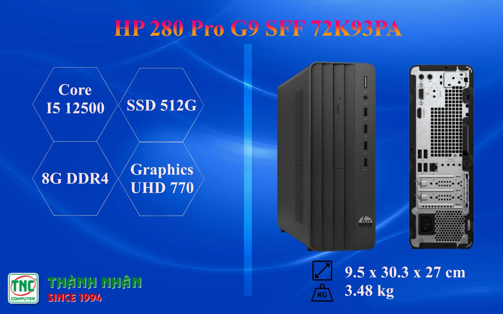 Máy bộ HP 280 Pro G9 SFF 72K93PA