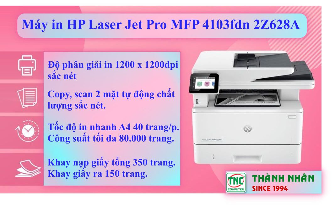 Máy in HP Laser Jet Pro MFP 4103fdn