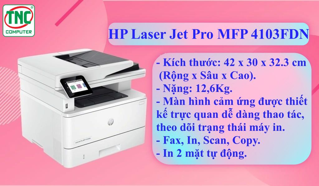 Máy in HP LaserJet Pro MFP 4103fdn